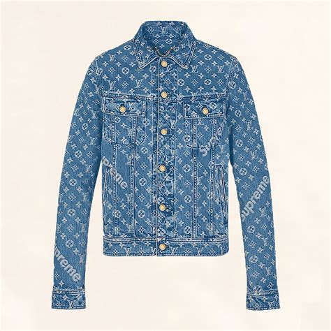 louis vuitton x supreme denim jacket replica|supreme louis vuitton denim jacket.